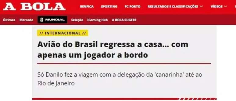Jornal internacional repercute chegada do avi&atilde;o da Sele&ccedil;&atilde;o no Brasil &ndash;