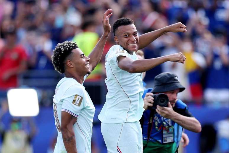 Mbapp&eacute; marcou um dos gols da vit&oacute;ria da Fran&ccedil;a sobre o Marrocos, nas quartas de final da Copa do Mundo de 2026 &ndash;