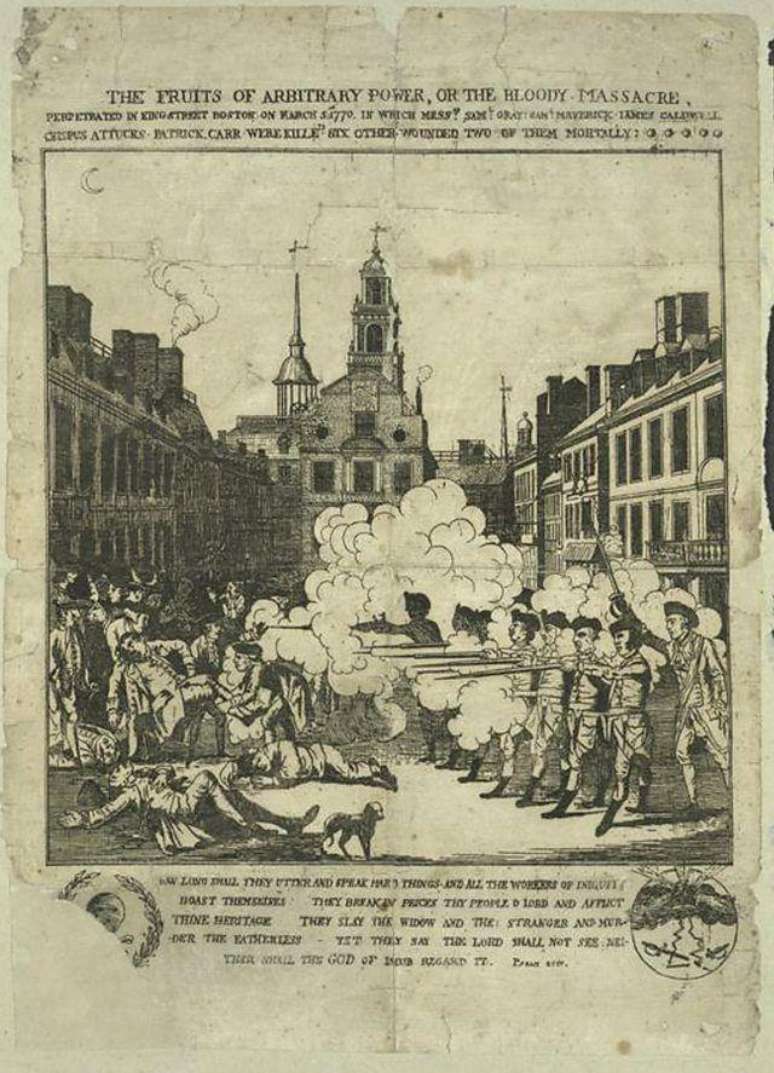 A gravura foi baseada em um desenho original de Henry Pelham