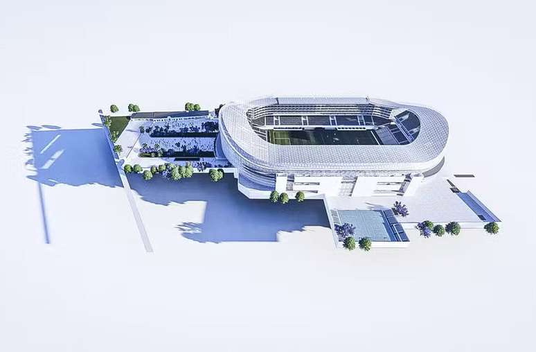 Projeto do est&aacute;dio Osvaldo Dom&iacute;nguez Dibb, do Olimpia &ndash;