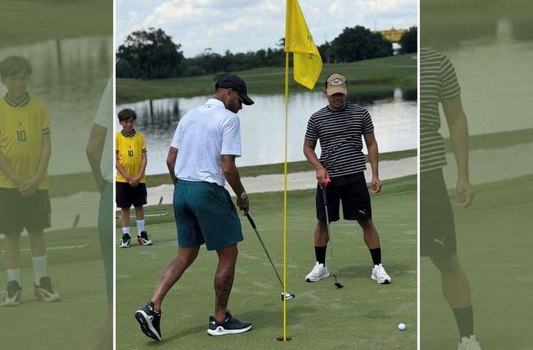 Ney aproveita f&eacute;rias em campo de golfe nos EUA &ndash;