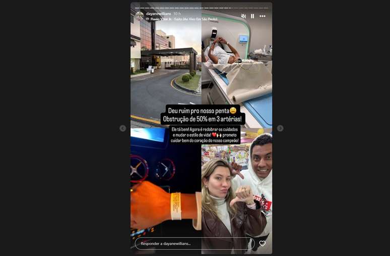 Dayane Willians atualiza sobre quadro de sa&uacute;de do ex-jogador &ndash;