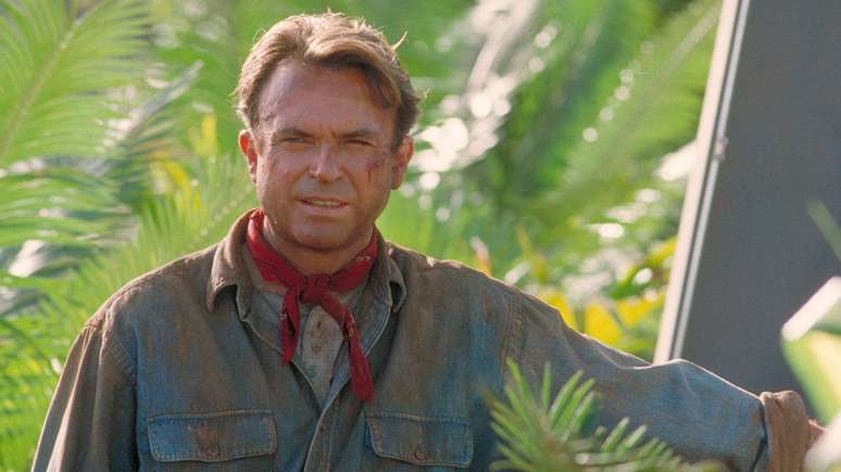 Sam Neill interpretou o Dr. Alan Grant em Jurassic Park.