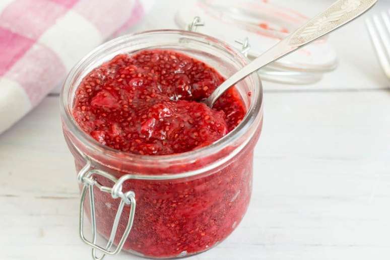 Geleia de morango com chia&nbsp;