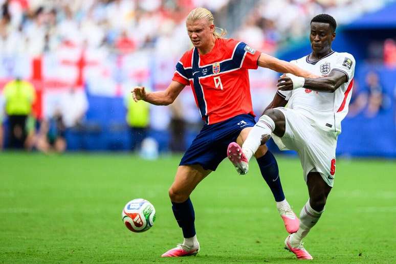 Haaland em a&ccedil;&atilde;o na derrota norueguesa para os ingleses nas quartas de final da Copa &ndash;