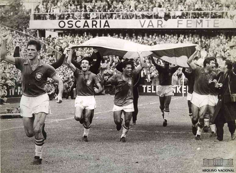 Brasil campe&atilde;o da Copa do Mundo de 1958 &ndash;