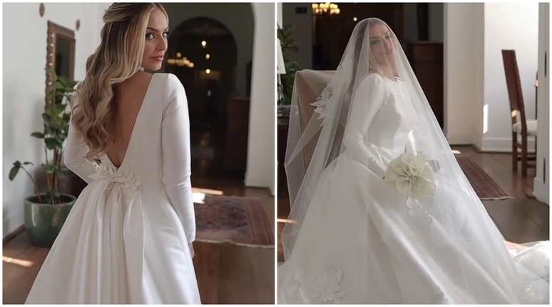 A influenciadora surpreendeu pela eleg&acirc;ncia que a deixou com visual parecido com a de noivas de fam&iacute;lias milion&aacute;rias e da nobreza