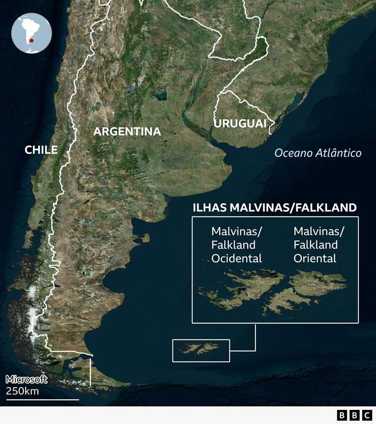 Territ&oacute;rio no Oceano Atl&acirc;ntico &eacute; contestado pela Argentina