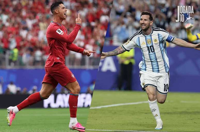 Cristiano e Messi se enfrentaram 2x por suas sele&ccedil;&otilde;es &ndash; Fotos: Divulga&ccedil;&atilde;o / FPF / AFA