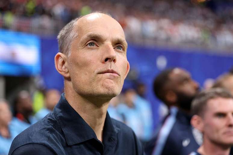Thomas Tuchel durante o jogo entre Inglaterra e Argentina &ndash;