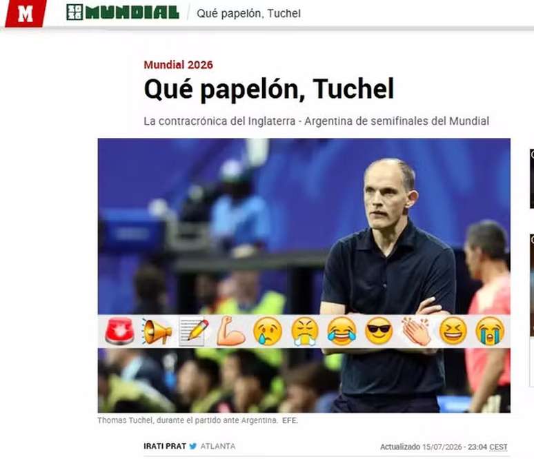 Imprensa espanhola colocou a elimina&ccedil;&atilde;o na conta do t&eacute;cnico Thomas Tuchel &ndash;