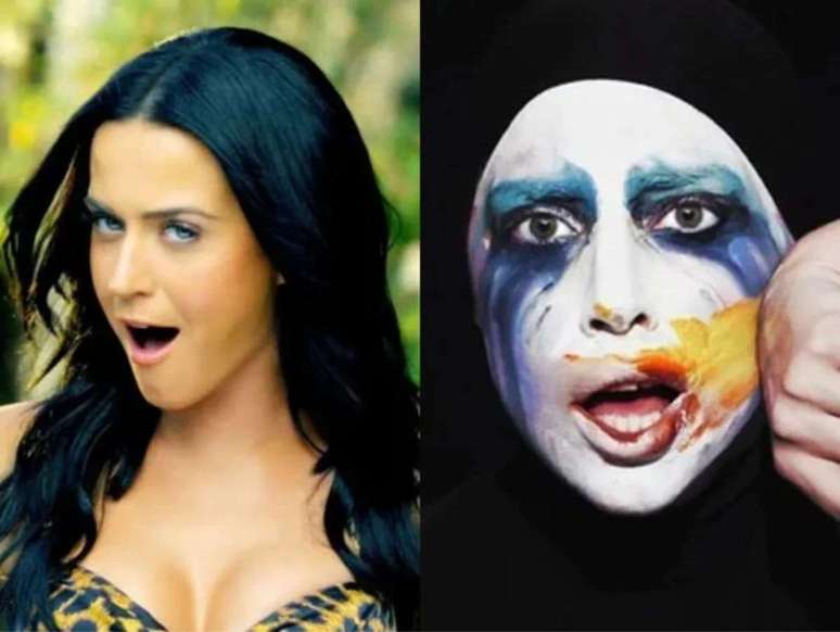 (Foto: YouTube / Katy Perry e Lady Gaga)