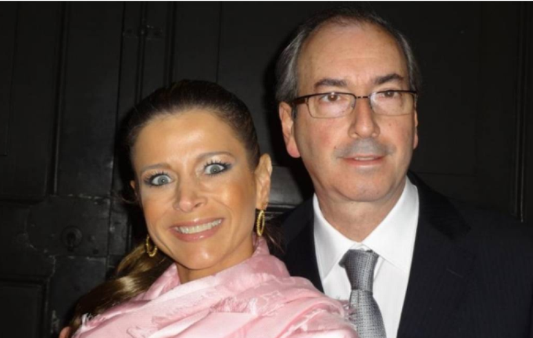 A jornalista Cl&aacute;udia Cruz e o ex-presidente da C&acirc;mara, Eduardo Cunha