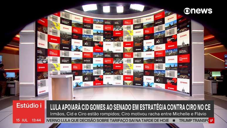 Outra imagem exibida no 'Est&uacute;dio i' durante a falha: mais um cen&aacute;rio in&eacute;dito da GloboNews