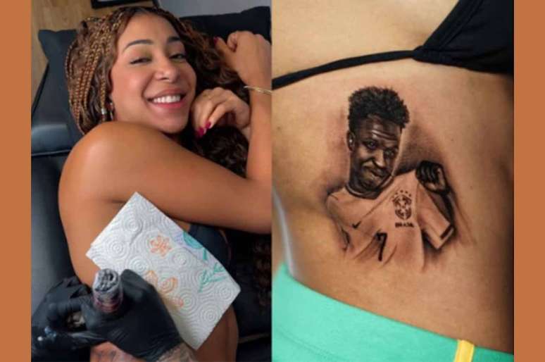 Emelly Souza fez a tatuagem ap&oacute;s cumprir uma promessa feita durante a Copa do Mundo de 2026 &ndash; Reprodu&ccedil;&atilde;o instagram @entretemeio