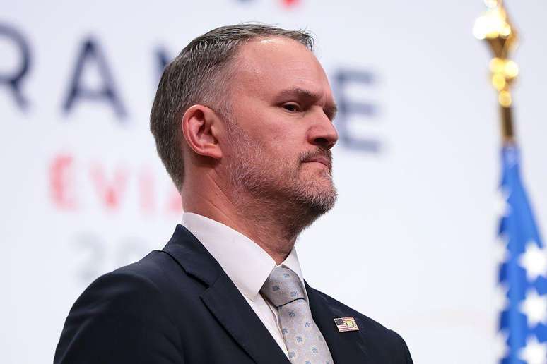 Representante comercial dos Estados Unidos, Jamieson Greer, falou sobre a aplica&ccedil;&atilde;o de taxas em coletiva nesta noite de quarta-feira (15/7)