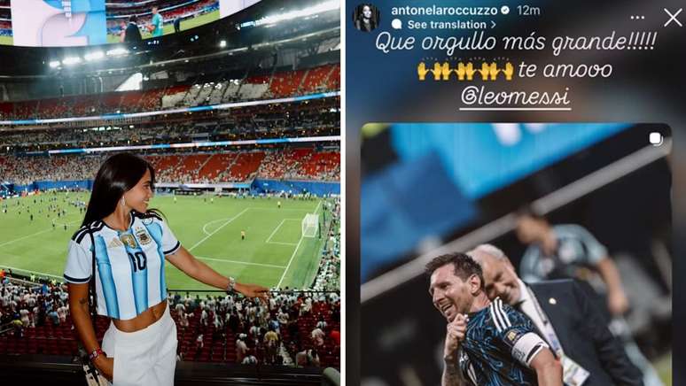 Antonela postou stories comemorando vit&oacute;ria da Argentina
