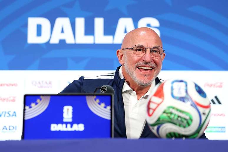 De la Fuente durante coletiva de imprensa nesta Copa do Mundo &ndash;