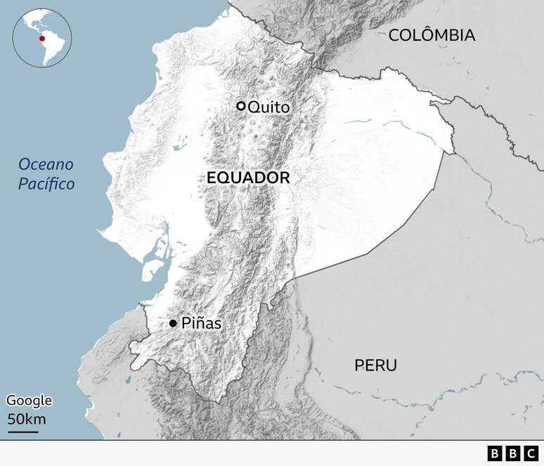 Mapa do Equador