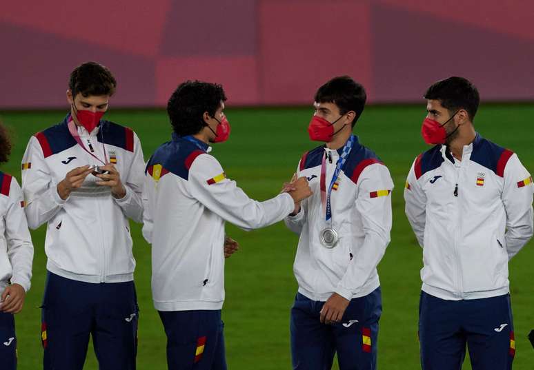 Sele&ccedil;&atilde;o da Espanha leva a prata nos Jogos Ol&iacute;mpicos de T&oacute;quio, em 2021, ap&oacute;s derrota na final para o Brasil