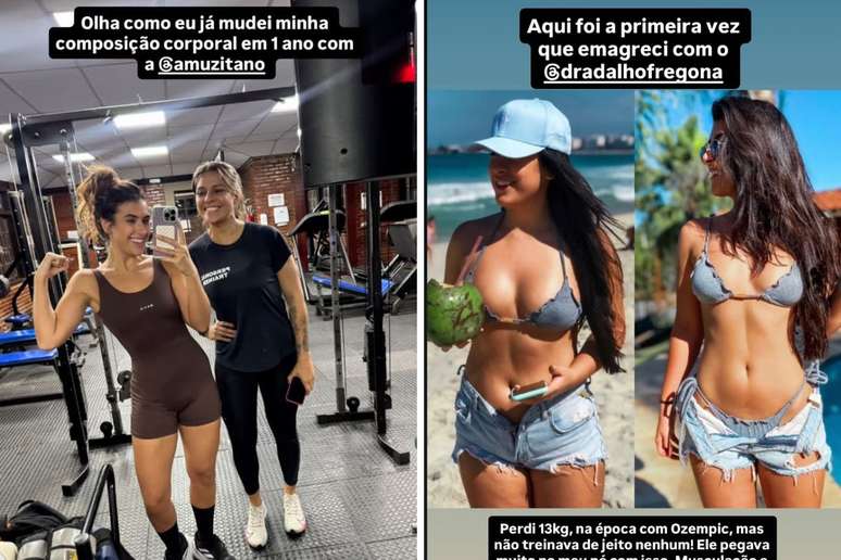 Luana Zucoloto mostra antes e depois