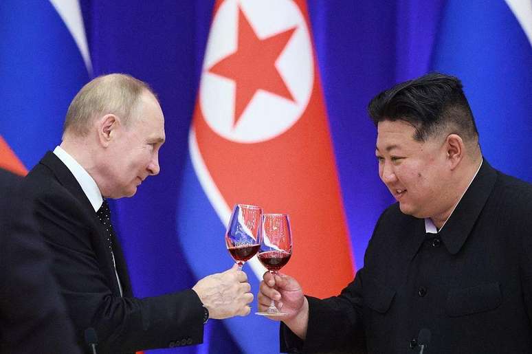 Putin e Kim assinaram, em 2024, uma "Parceria Estrat&eacute;gica Abrangente"