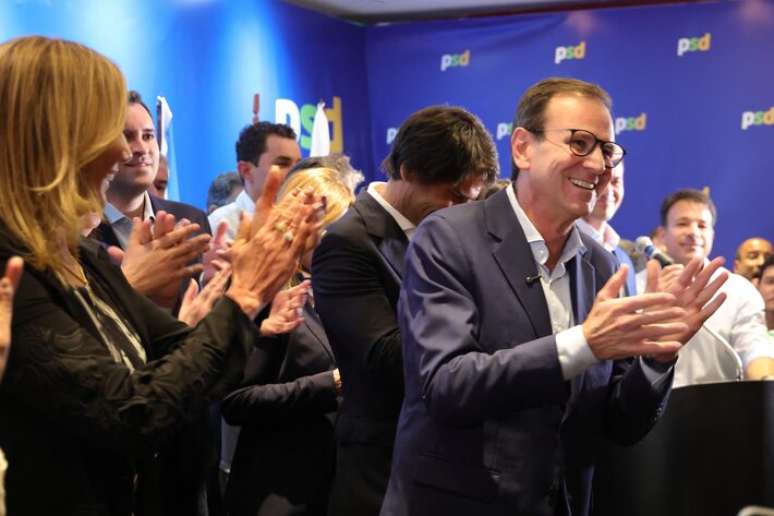 Eduardo Paes em conven&ccedil;&atilde;o do PSD no Rio de Janeiro.