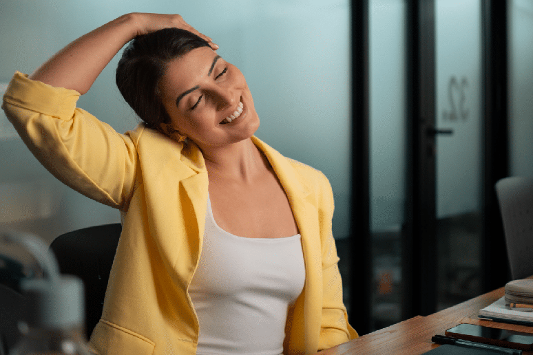 A mobilidade cervical &eacute; um exerc&iacute;cio simples que ajuda a reduzir a tens&atilde;o e a rigidez na regi&atilde;o do pesco&ccedil;o 