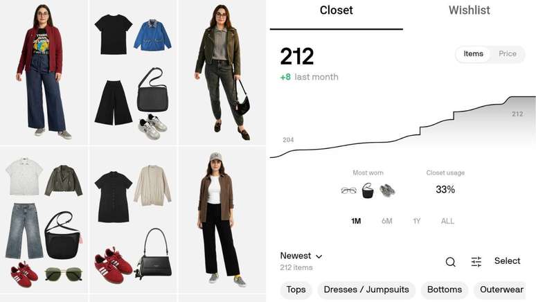 Aplicativo cataloga roupas do usu&aacute;rio com ajuda da IA e permite a cria&ccedil;&atilde;o de avatar personalizado. Al&eacute;m disso, mostra estat&iacute;sticas de uso das pe&ccedil;as