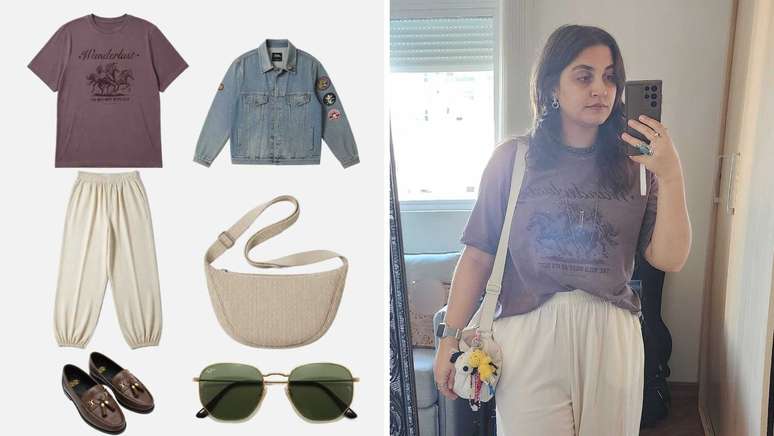 App sugeriu roupa casual, que funciona para o dia a dia