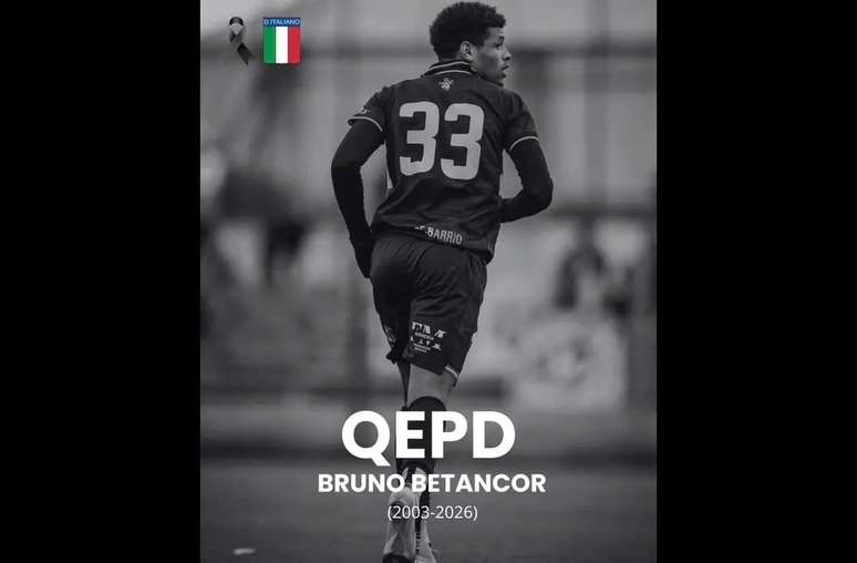Bruno Betancor, do Deportivo Italiano, de 22 anos, sofreu uma parada cardiorrespirat&oacute;ria &ndash;