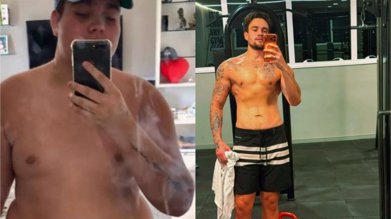 Antes e depois de Rafa Almeida, filho de Solange Almeida