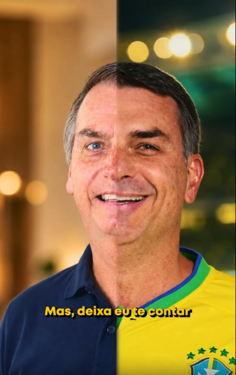 Fl&aacute;vio se comparou ao pai, Jair Bolsonaro, em v&iacute;deo de campanha