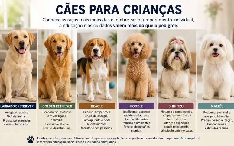 C&atilde;es para crian&ccedil;as