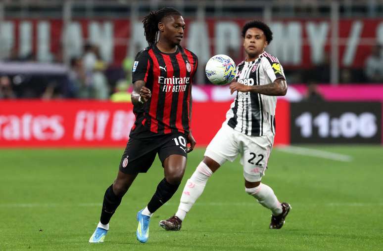 Rafael Le&atilde;o em a&ccedil;&atilde;o pelo Milan durante a temporada 2025/26 do Campeonato Italiano &ndash;