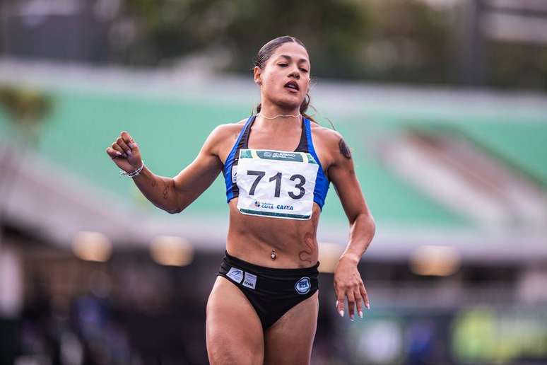 Ana Azevedo conquistou o tricampeonato nos 100m (Foto: Gustavo Alves/CBAt)