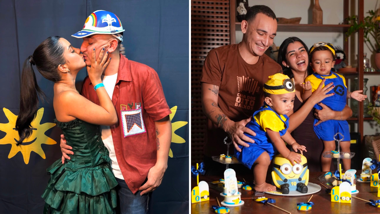 Jo&atilde;o Gomes, Ary Mirelle e seus dois filhos.