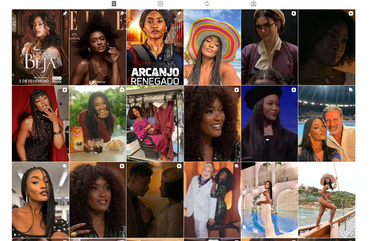 Feed de Erika Januza sem fotos com Arlindinho