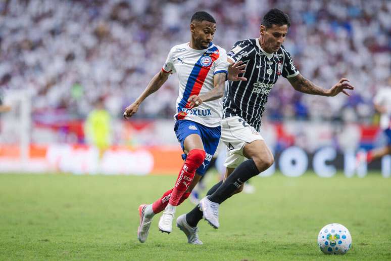 Angileri marcou o gol do Corinthians no empate com o Bahia &ndash; Fotos Let&iacute;cia Martins/EC Bahia