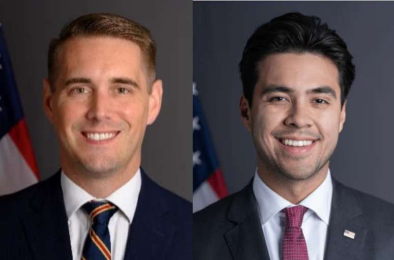 Riley Barnes (esquerda) e Samuel Samson (direita) tiveram os vistos negados pelo governo brasileiro