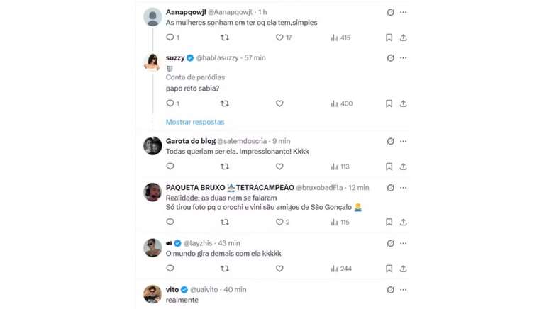 F&atilde;s comentaram sobre a foto das duas influenciadoras juntas