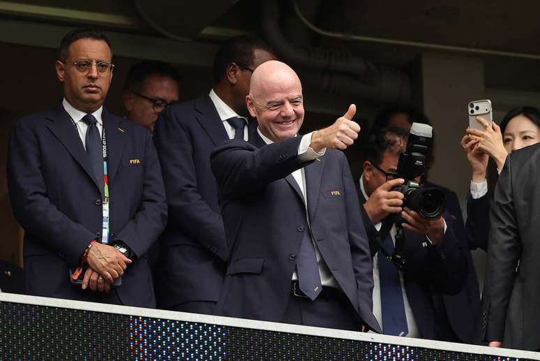 Infantino em jogo da Copa do Mundo &ndash;