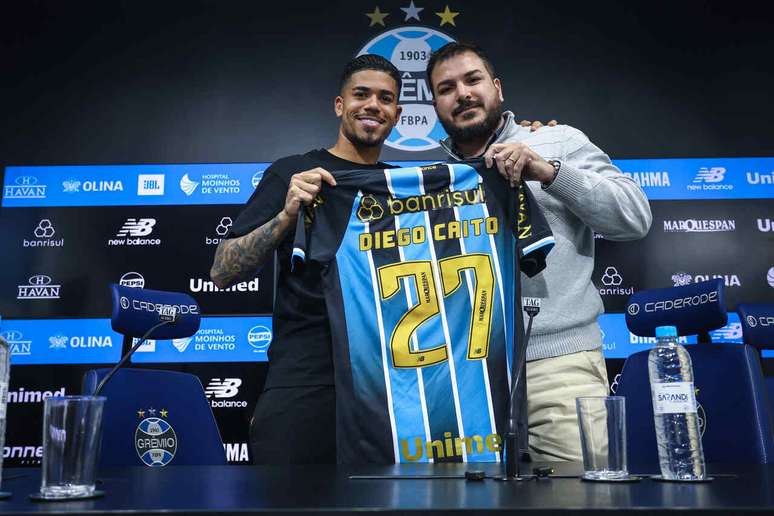 Diego Caito usar&aacute; a camisa 27 no Gr&ecirc;mio &ndash;