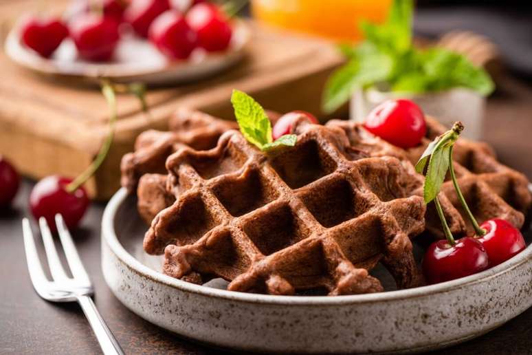 Waffle de chocolate 