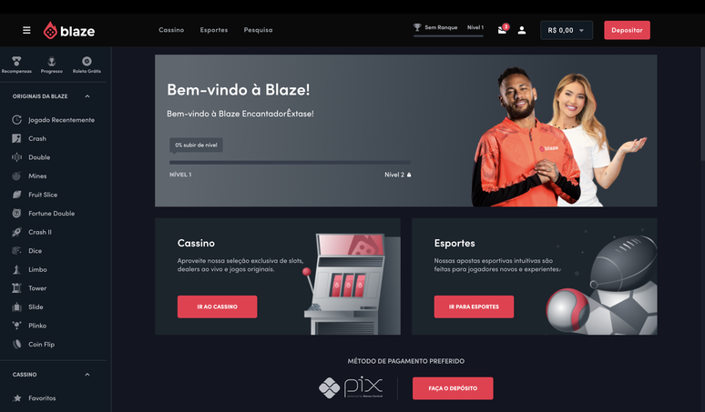 A Blaze &eacute; um site de apostas e cassino online e opera no Brasil com licen&ccedil;a do Governo Federal