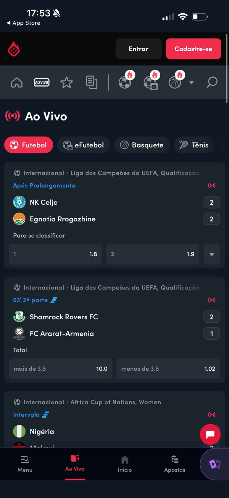 A Blaze oferece um app f&aacute;cil e pr&aacute;tico para apostar online