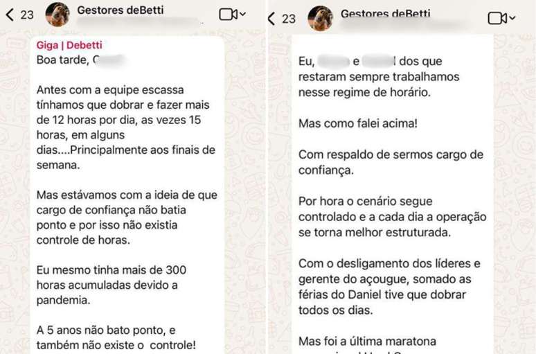 Andr&eacute; afirma feito jornadas extras de trabalho sem receber hora extra