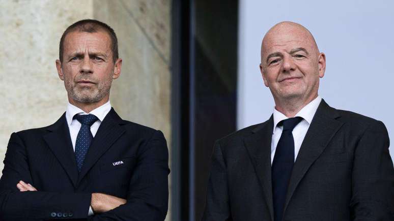 As tens&otilde;es tomaram conta do relacionamento entre Aleksander Ceferin e Gianni Infantino, que antes era cordial
