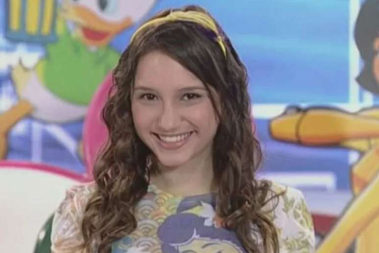 Lorena Comparato durante edi&ccedil;&atilde;o da TV Globinho