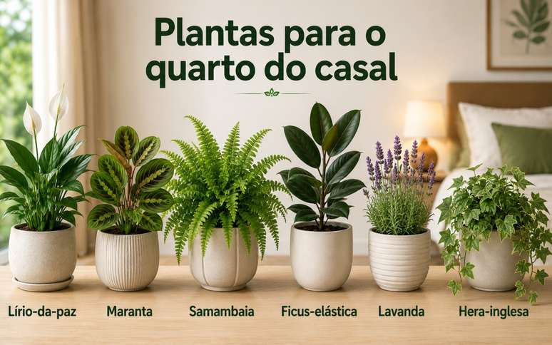 Plantas para quarto de casal